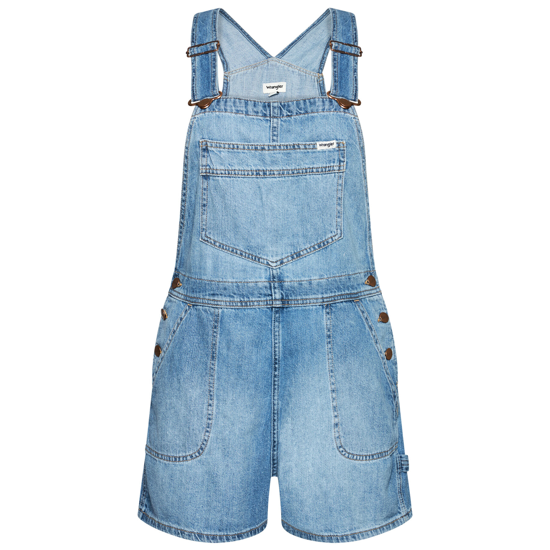 Wrangler Nohavice na traky Bib W29QZB26L Modrá Relaxed Fit - Pepit.sk