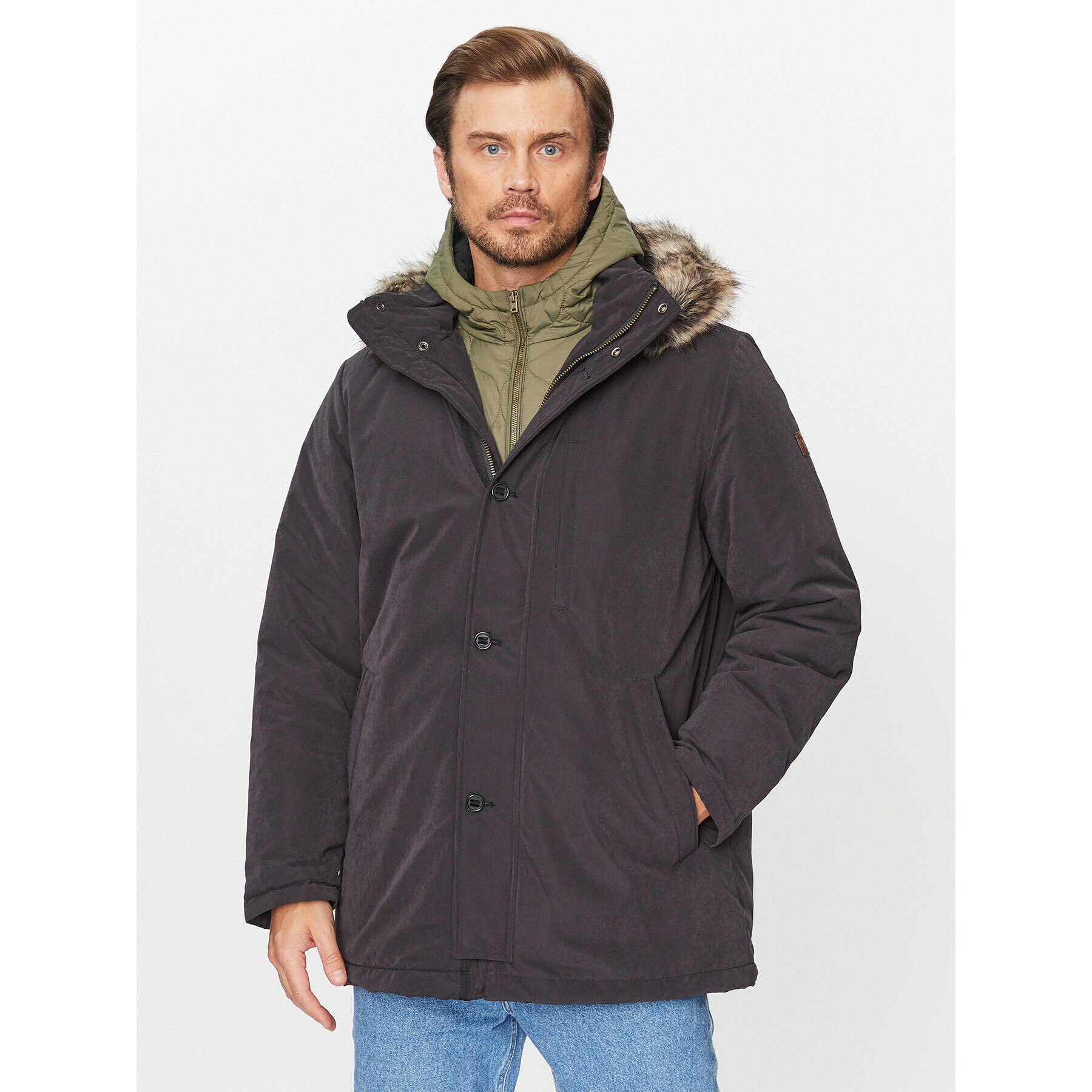 Wrangler Parka 112341094 Čierna Relaxed Fit - Pepit.sk