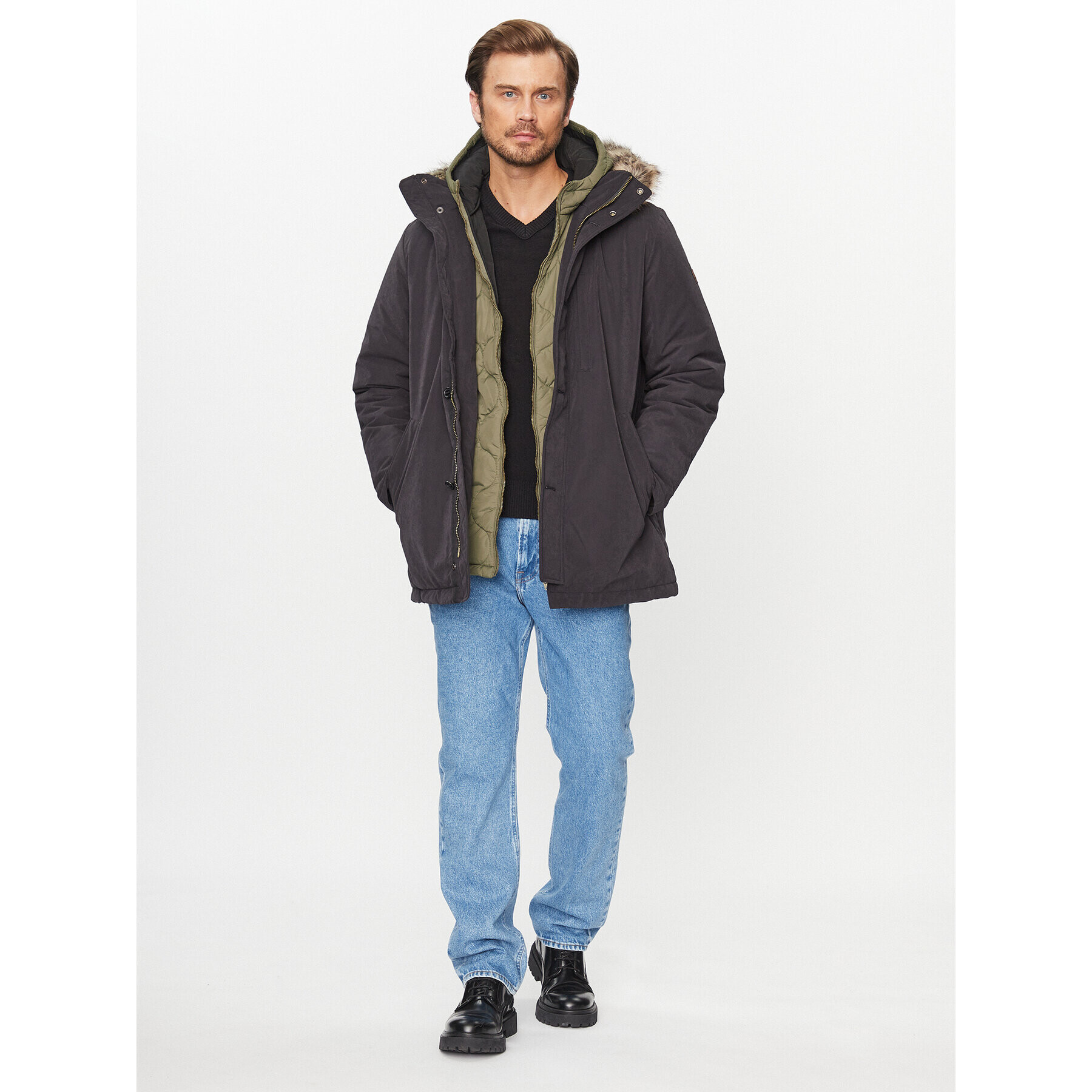 Wrangler Parka 112341094 Čierna Relaxed Fit - Pepit.sk