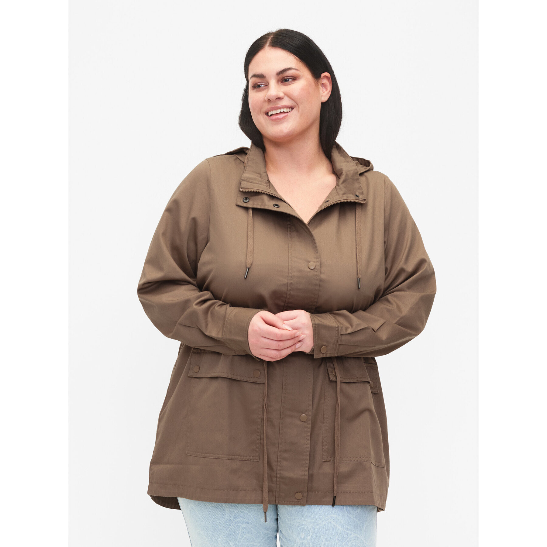 Zizzi Parka M52606G Hnedá Regular Fit - Pepit.sk