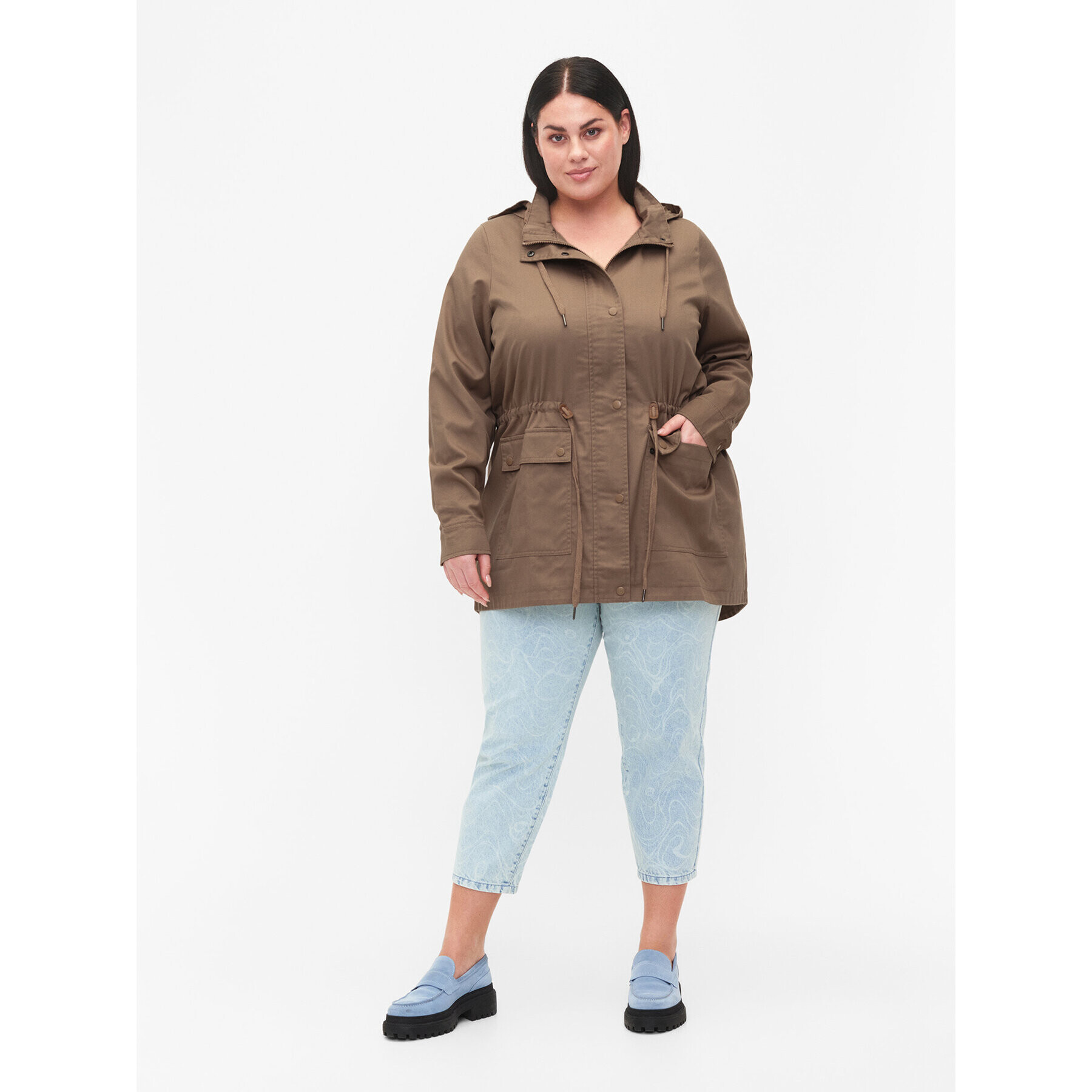 Zizzi Parka M52606G Hnedá Regular Fit - Pepit.sk