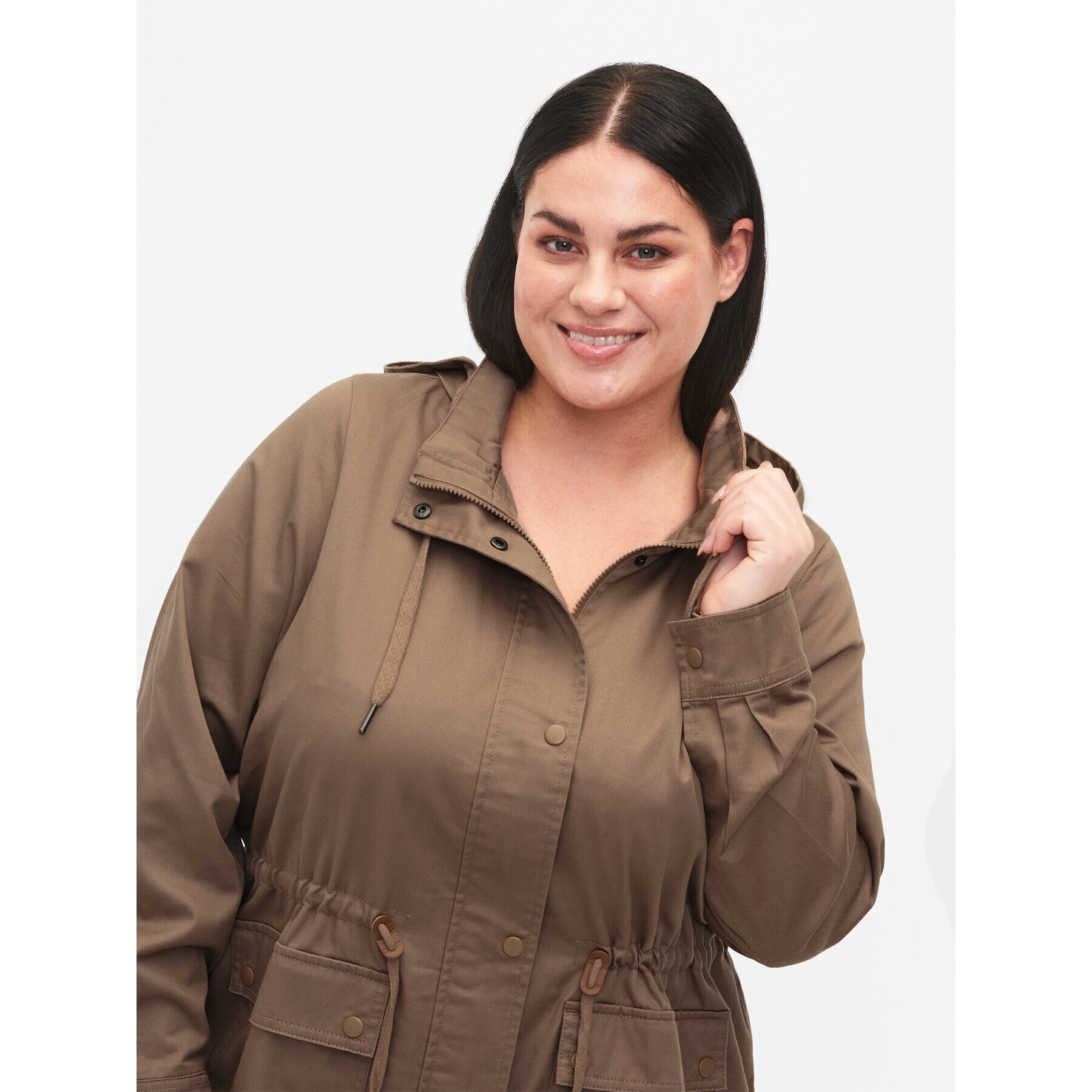 Zizzi Parka M52606G Hnedá Regular Fit - Pepit.sk